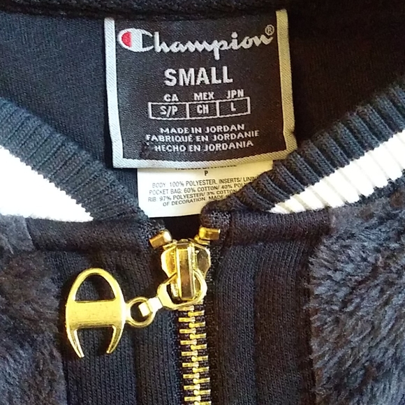 Champion Super Fleece Faux Fur Letterman - Picture 4 of 8